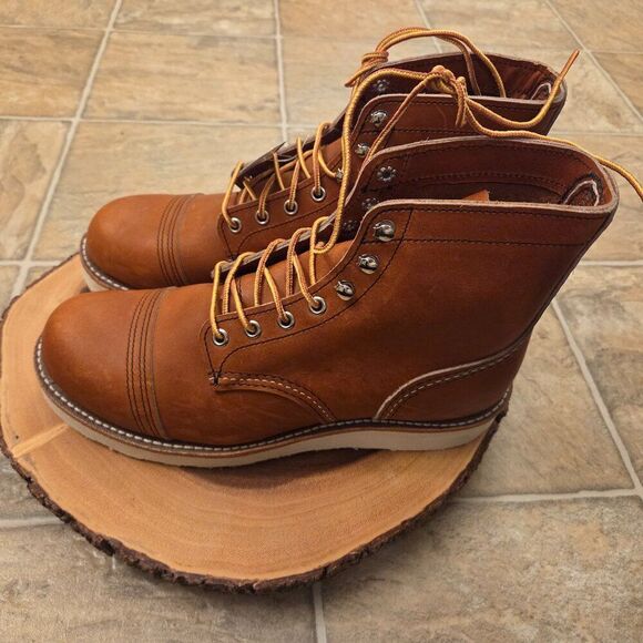 Red Wing Iron Ranger Traction Tred Mens Boot Size 7.5 Oro Legacy Leather 6 Inch main image 4